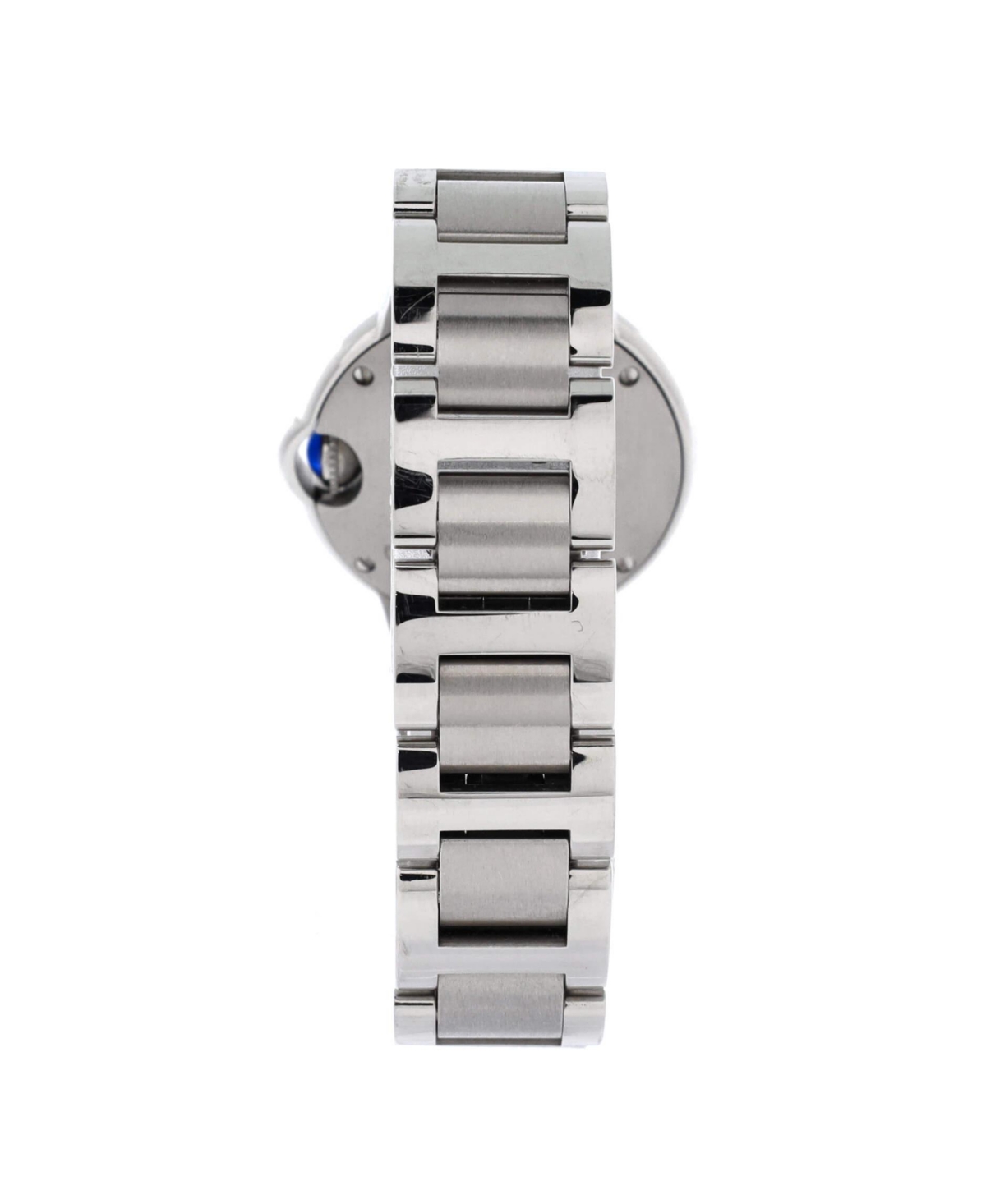 Pre-Owned Cartier Ballon Bleu de Cartier Quartz Watch in Stainless Steel with Diamond Bezel and Markers 28mm