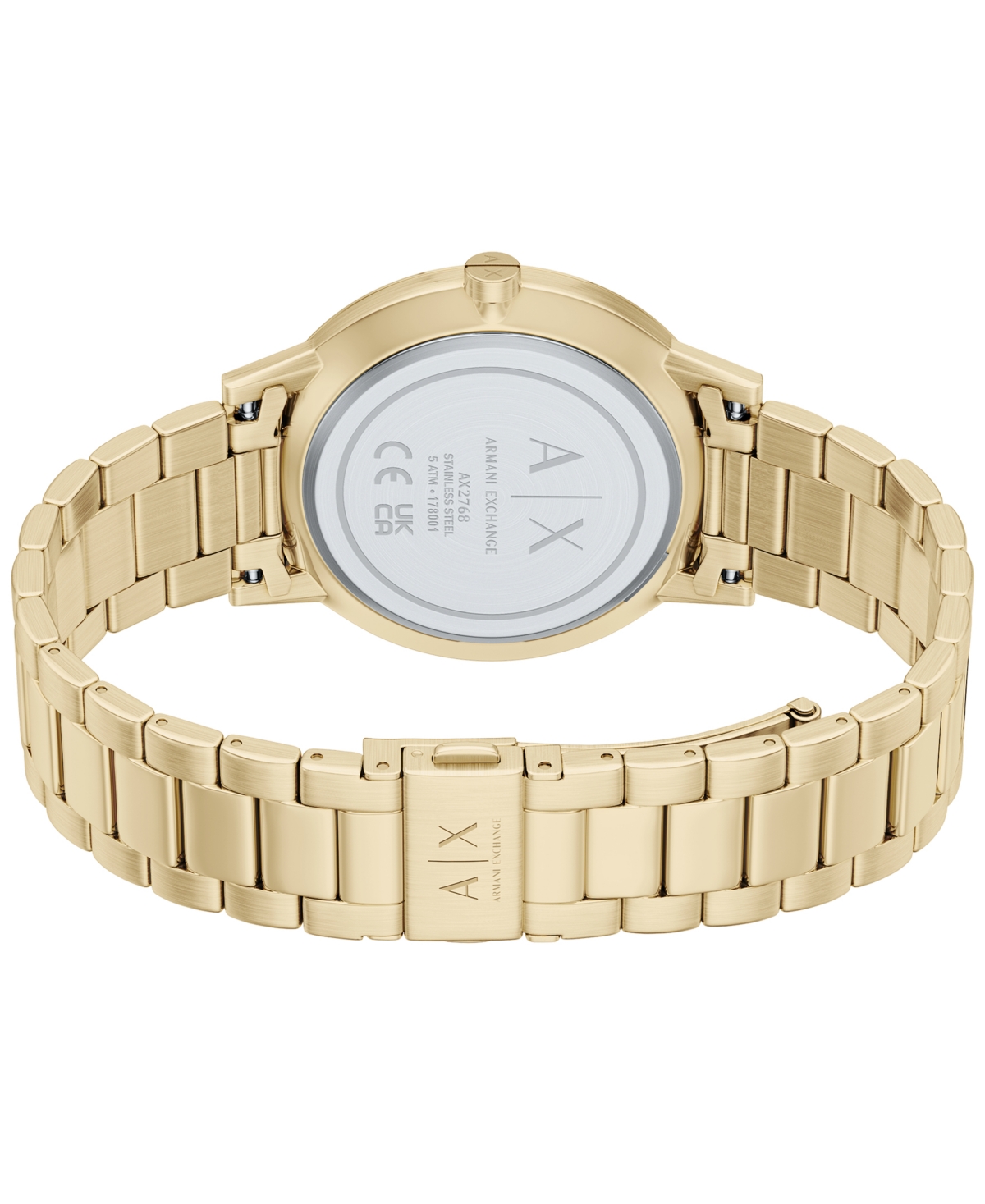 Armani Exchange Men's Na Quartz Gold Stainless Steel Watch 42mm