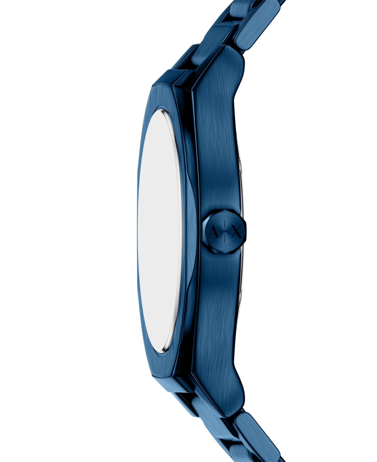 Armani Exchange Men's Sync Quartz Day-Date Blue Stainless Steel Watch 42mm