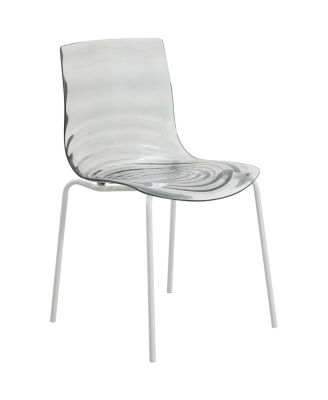Aster Dining Chair, Modern Stackable Side Accent Chair, ABS Plastic with Stainless-Steel Legs for Home, Kitchen and Dining Room