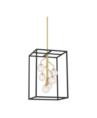 Alter Gold Pendant Chandelier  Modern LED Frosted Glass 6-Light Fixture for Dining Room