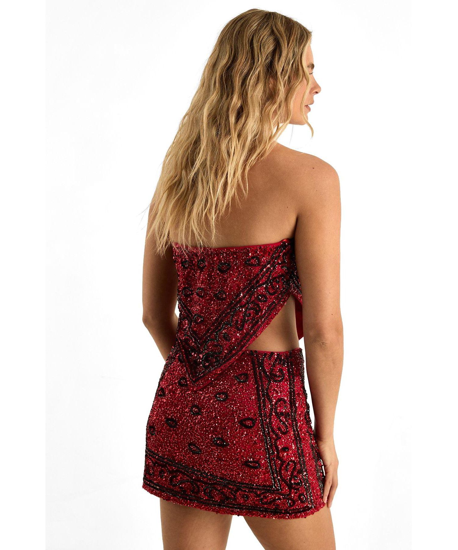 Women's Hand Embellished Mini Skirt