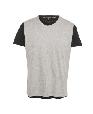 Men's Embroidered Jersey Layered T-Shirt