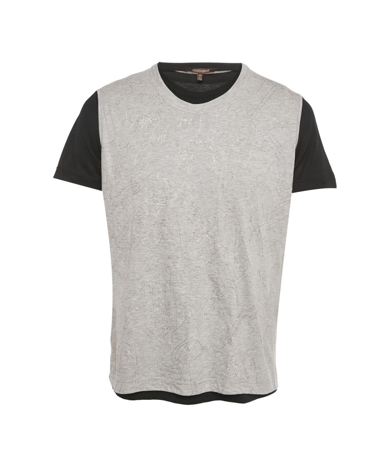 Men's Embroidered Jersey Layered T-Shirt