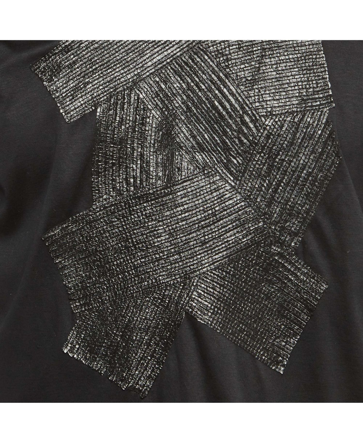 Men's Leather Applique Jersey T-Shirt