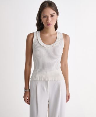 Women's Sleeveless Scoop Neck Knit Top