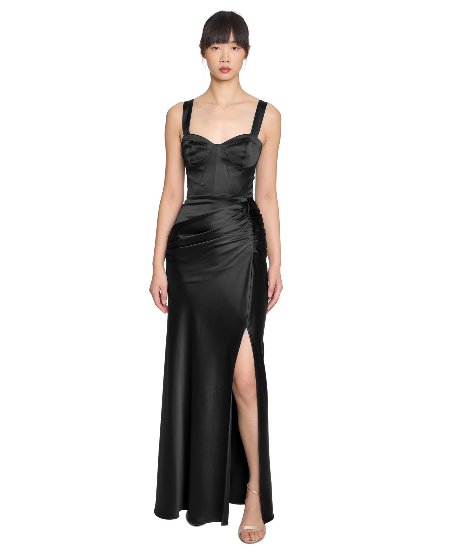 Women's Strappy Bustier Corset Detail Gown