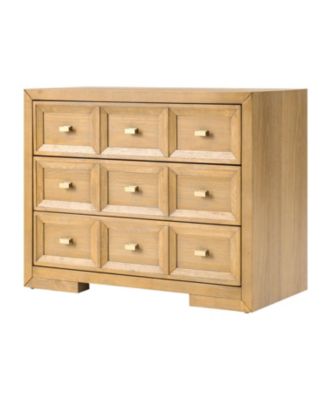 Persepolis Modern 32''W 3-Drawer Solid Wood End Table with Charging Station
