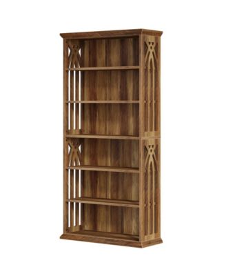 75 Inch Bookshelf with 6 Storage Shelves for Home Office