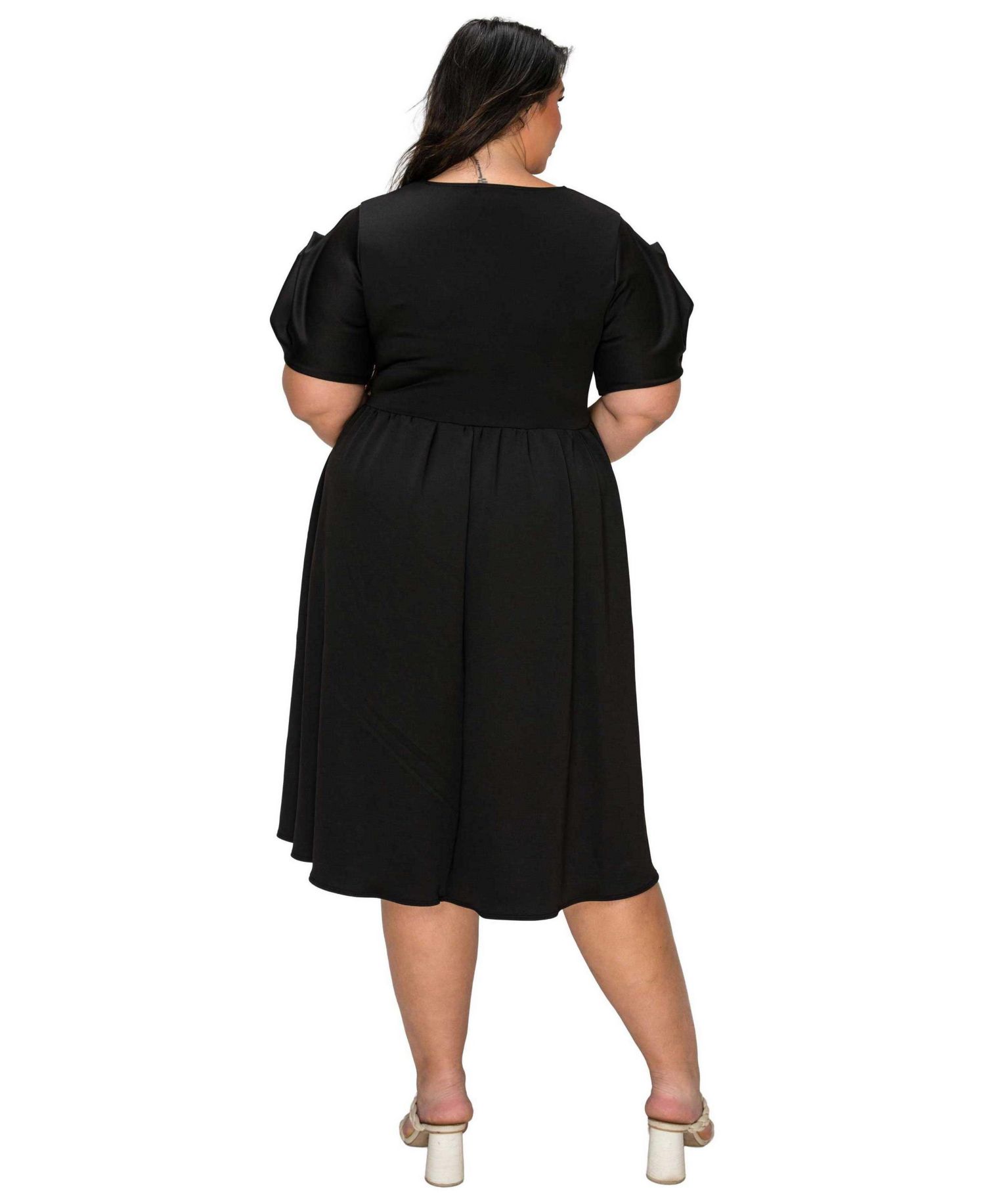 Women's Plus Size Rosie Florette Sleeve Midi Dress