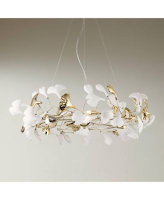  Descanso Gold and Ceramic 6-Light Chandelier