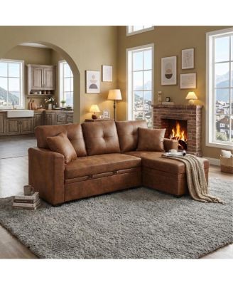 Reversible Sectional Sleeper Sofa with Storage