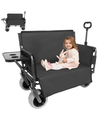 3-in-1 Collapsible Wagon with Folding Tabletop 500lbs Capacity