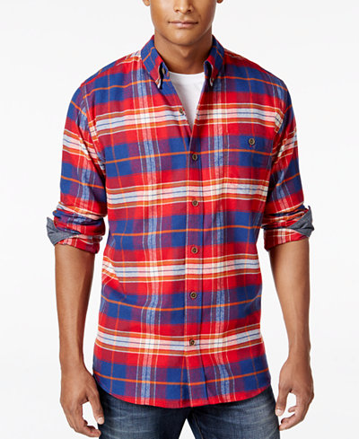 Weatherproof Vintage Men's Plaid Flannel Shirt, Classic Fit
