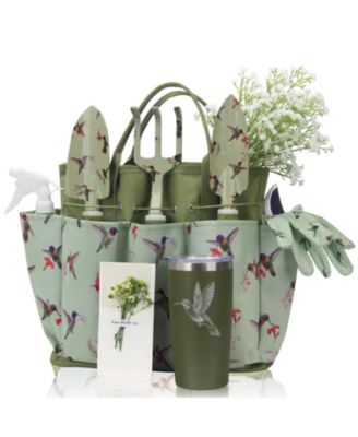 Garden Tool Set Hummingbird Print Heavy Duty Hand Tools Bag Gifts