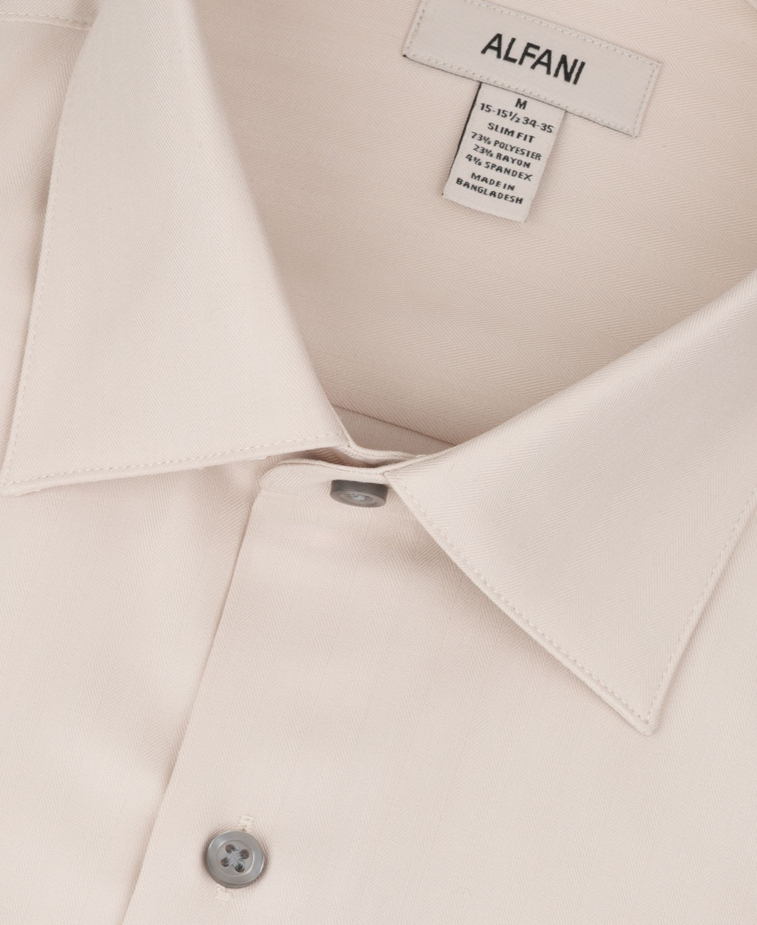Men's Herringbone Long-Sleeve Dress Shirt