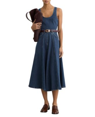 Women's Rosie Waisted Denim Midi Dress