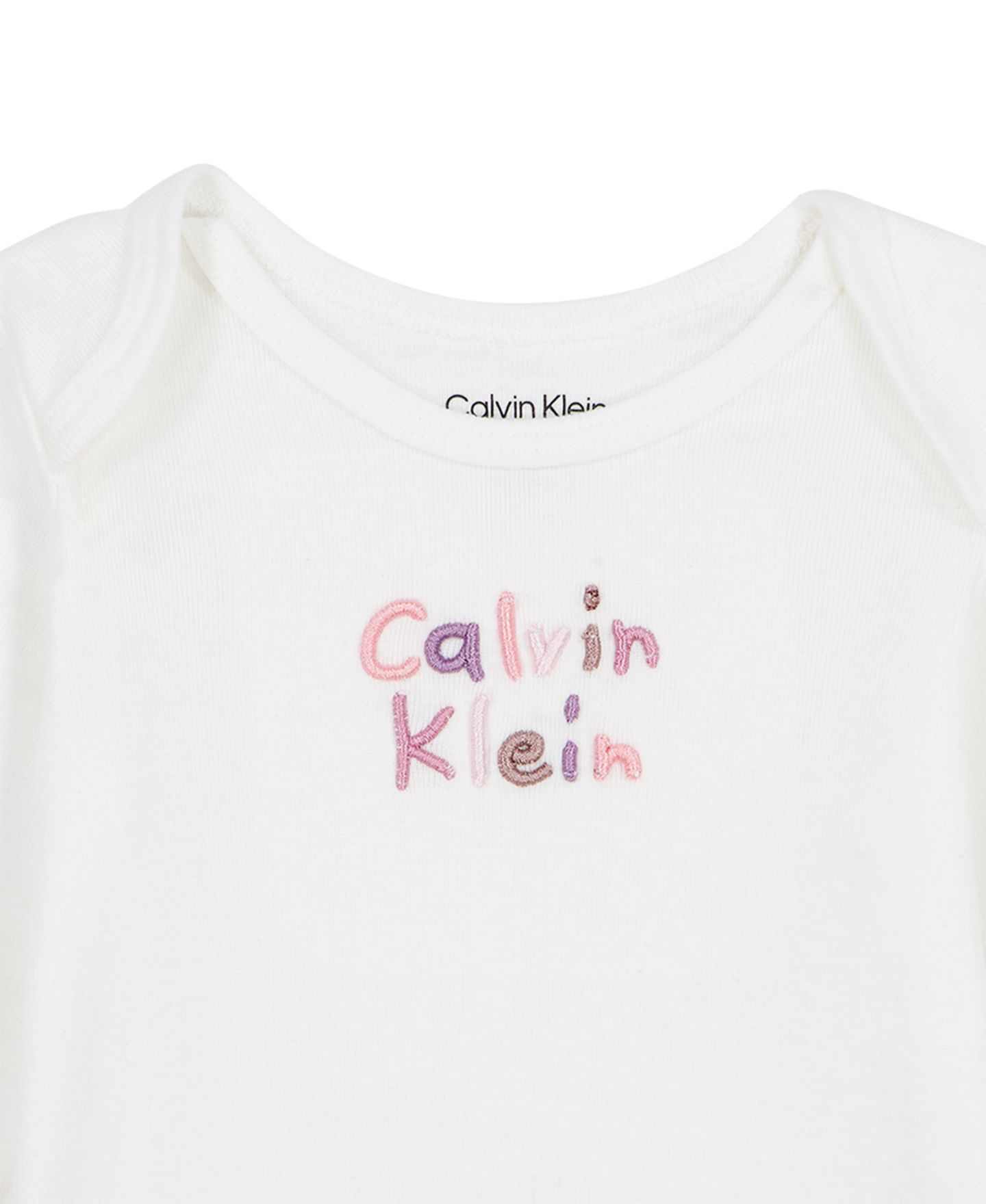 Детский комплект Calvin Klein для девочки: куртка с капюшоном, боди и брюки, цвет: Розовый / Белый — фото 5