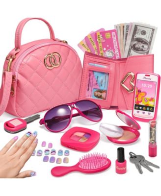 33-piece Pretend Makeup Kit Purse Princess Gifts for Girls