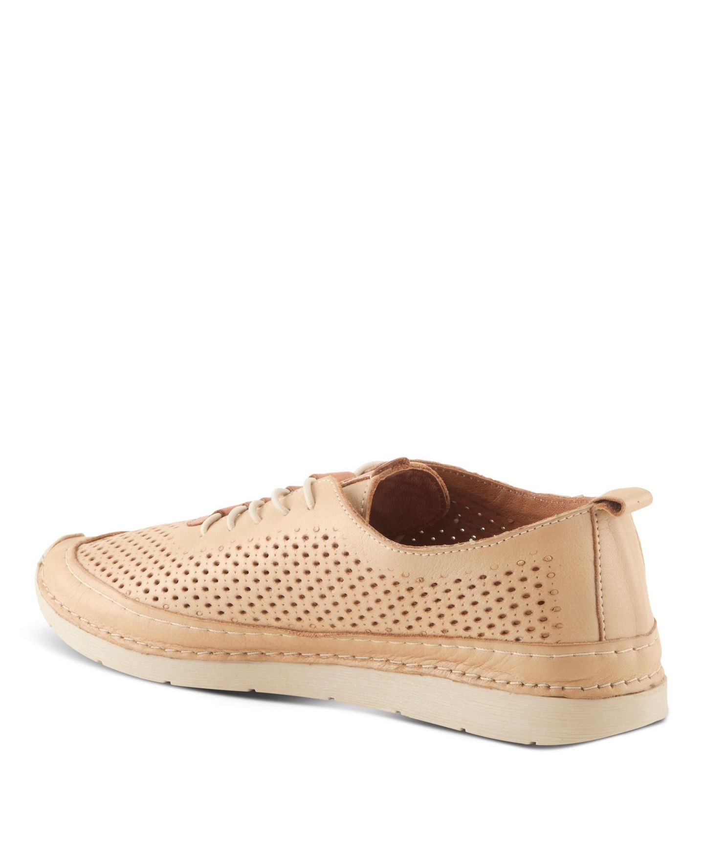 Женские кроссовки Spring Step Breen Slip-On Sneakers with Perforated Leather, цвет: Бежевый — фото 6