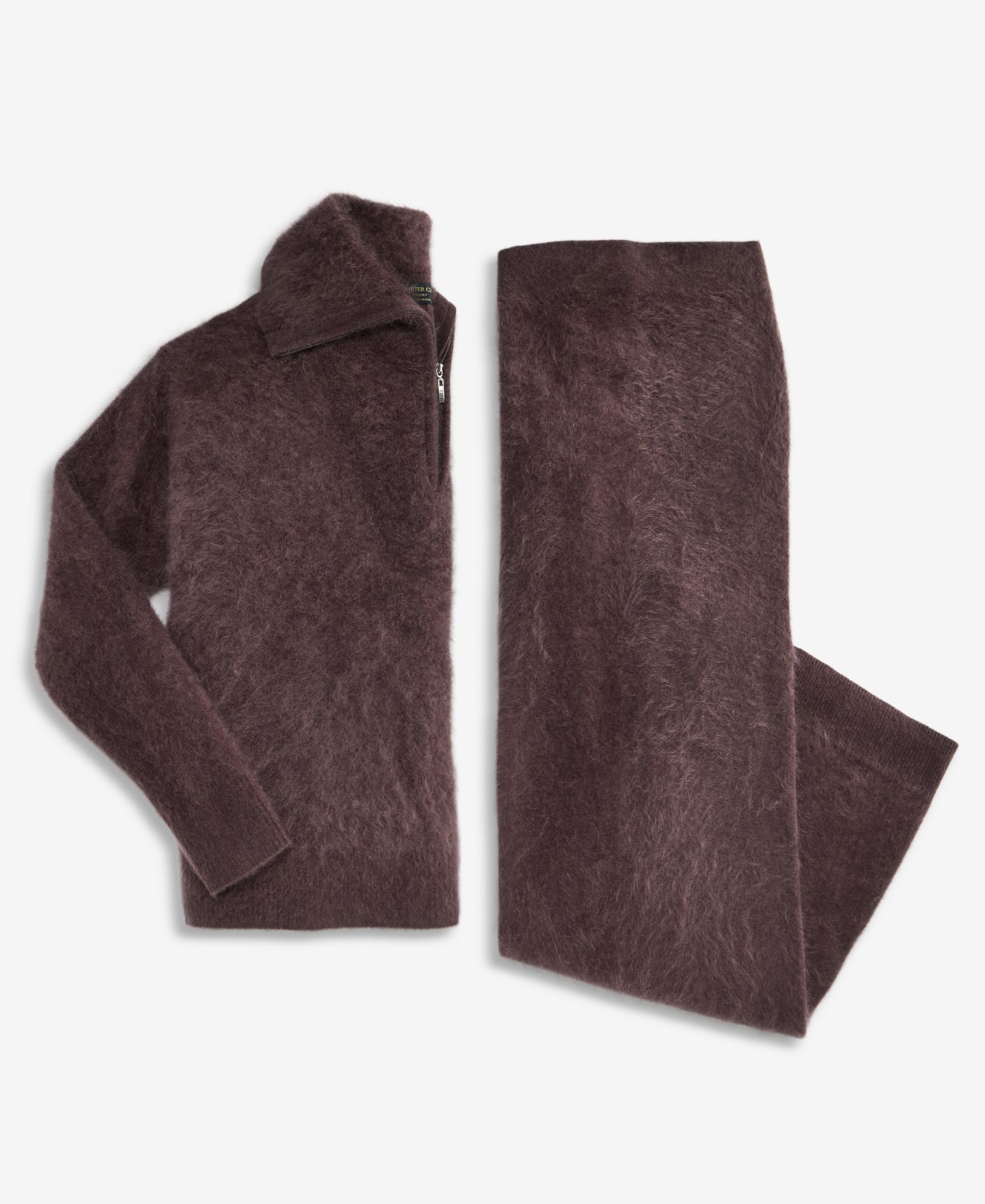 Женский свитер Charter Club Brushed Ribbed-Collar Half-Zip 100% Cashmere, цвет: Кофейный — фото 11