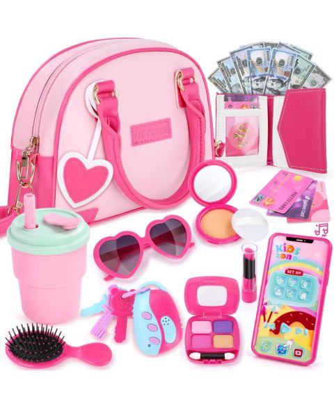 Детские игрушки GNUADZ Princess Makeup 28-Piece Play Set, Ages 5+, цвет: Розовый
