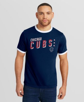 Men's Navy Chicago Cubs Americana Washed Ringer T-Shirt