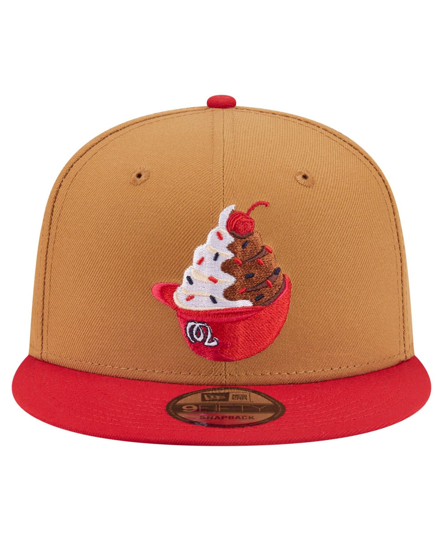 Men's Khaki/Red Washington Nationals Ice Cream 9FIFTY Snapback Hat