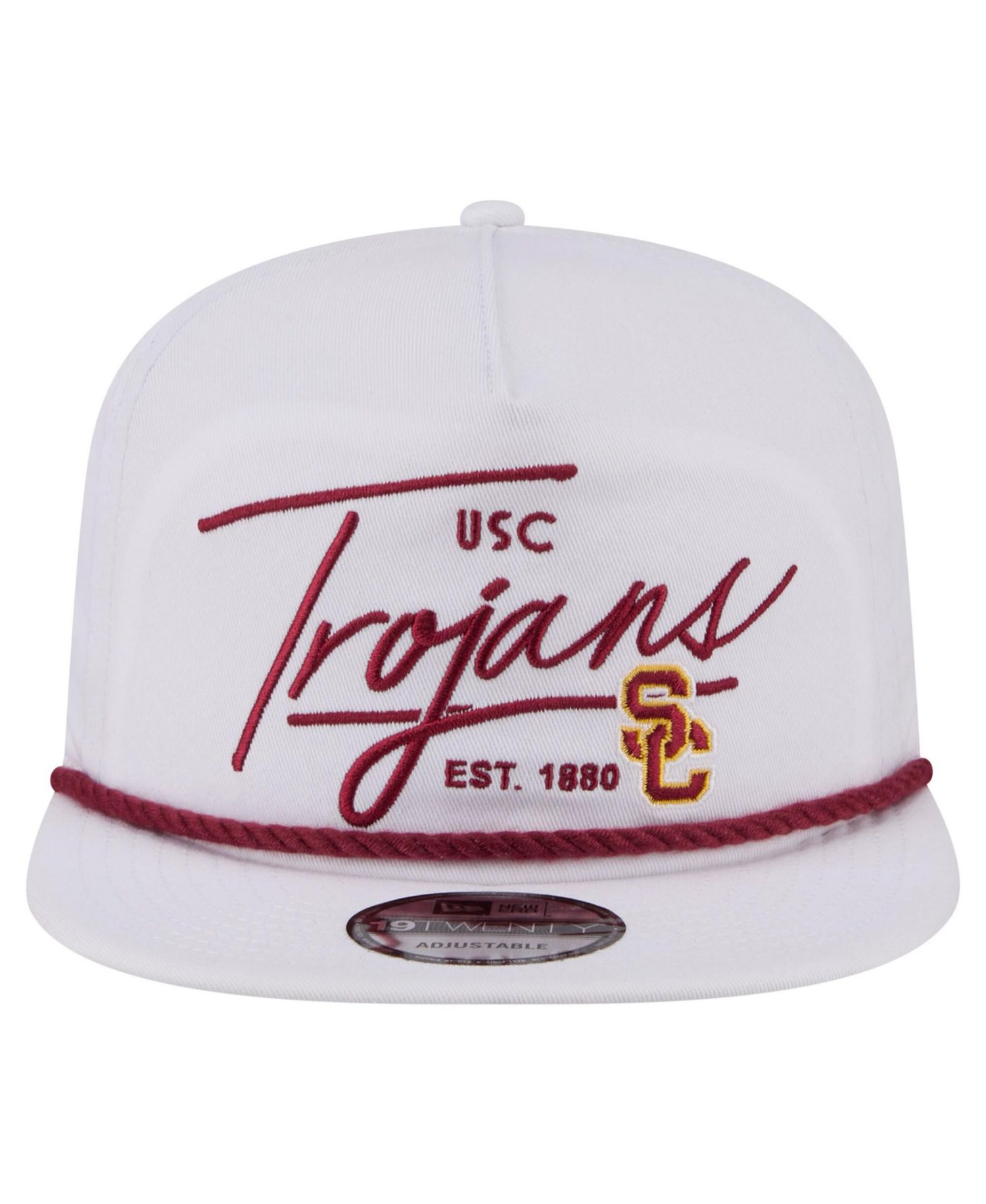 Men's White USC Trojans Team Rope 19TWENTY Adjustable Hat