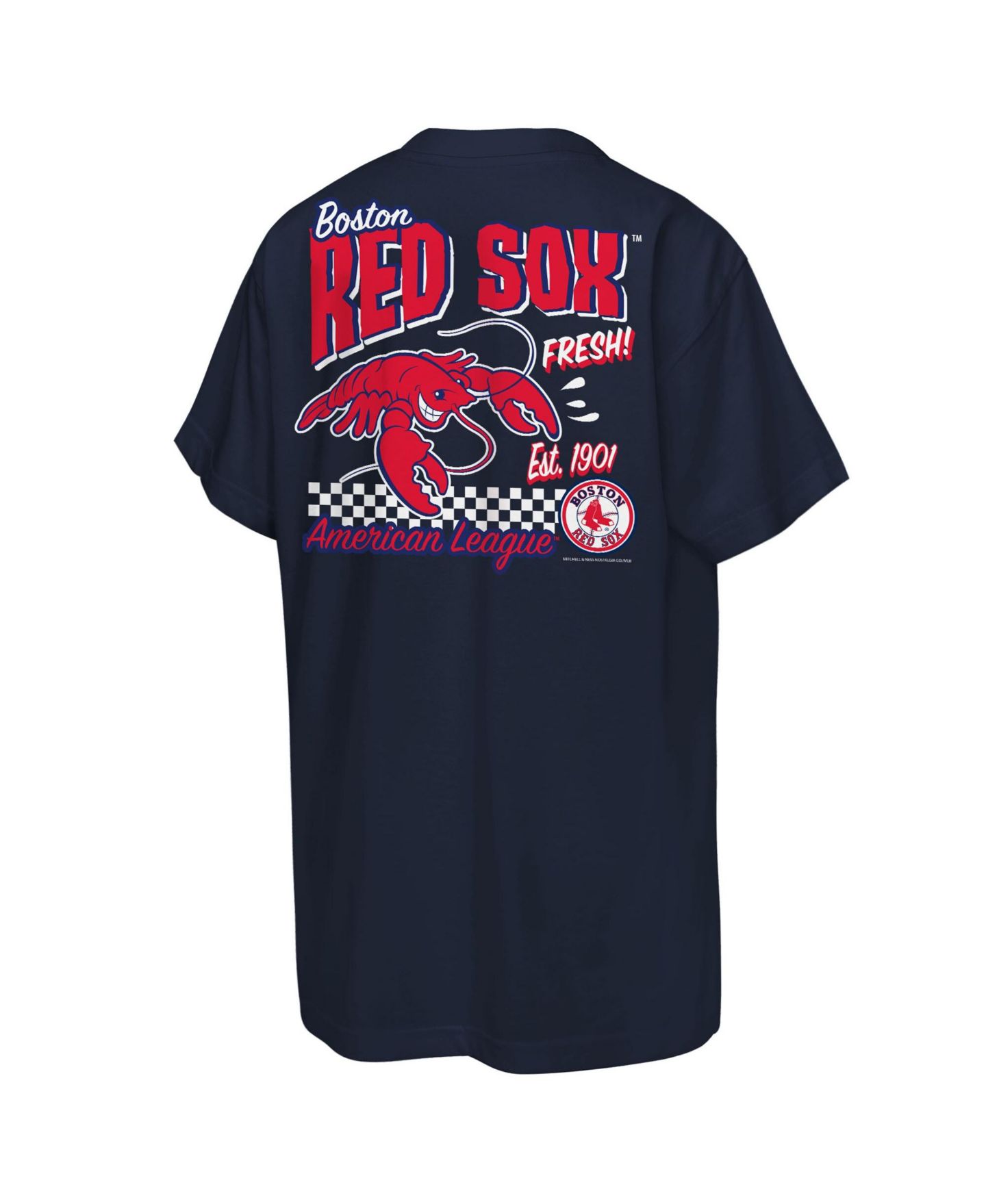 Детская футболка Mitchell & Ness Navy Boston Red Sox Cooperstown Concession — фото 2