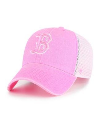 Women's Pink Boston Red Sox Summer Fun Trucker Clean Up Adjustable Hat