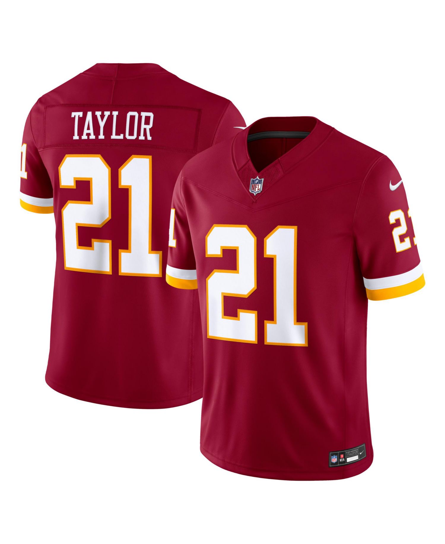 Men's Sean Taylor Burgundy Washington Commanders Team Vapor F.U.S.E. Stitched Retired Limited Jersey