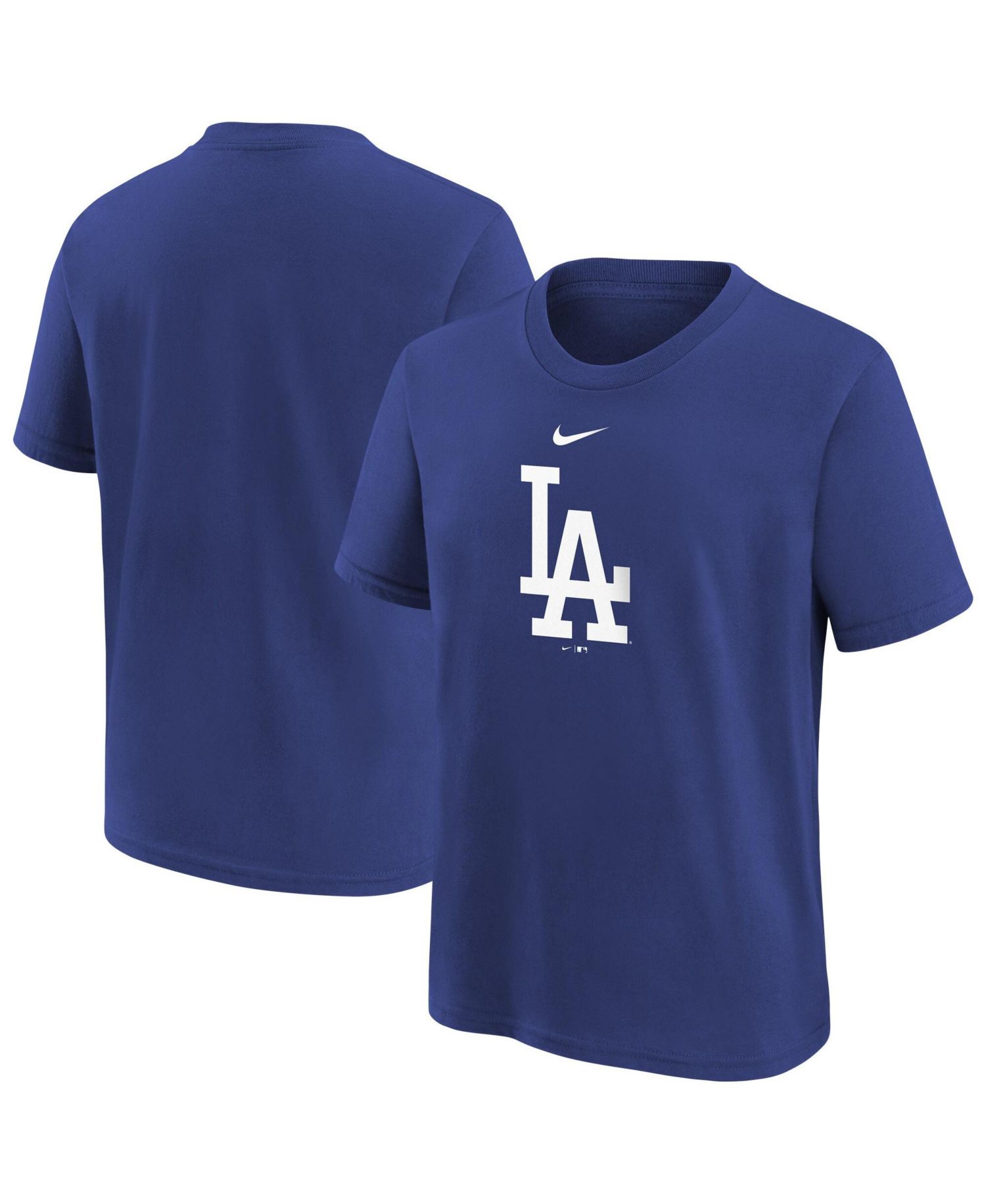 Big Boys and Girls Royal Los Angeles Dodgers Large Logo T-Shirt