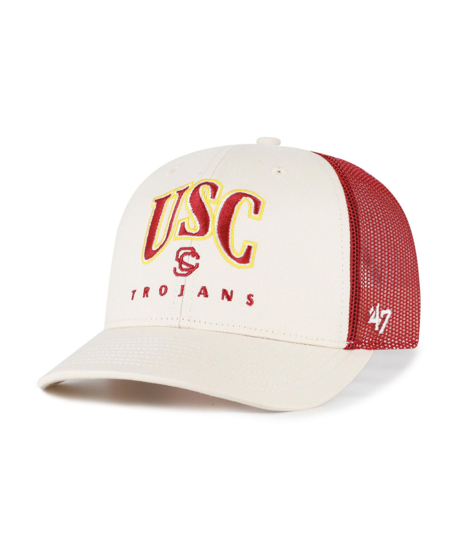 Men's Natural USC Trojans Drawbridge Trucker Adjustable Hat