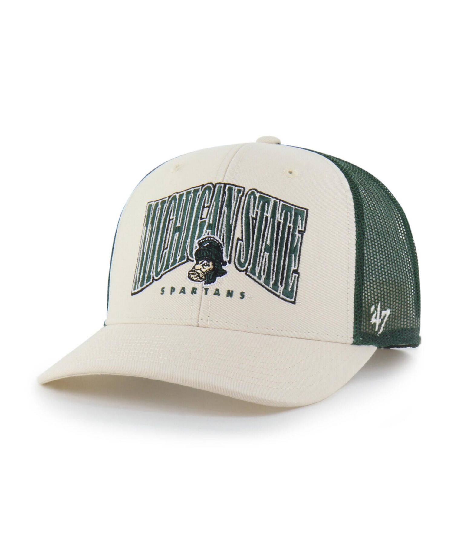 Men's Natural Michigan State Spartans Drawbridge Trucker Adjustable Hat