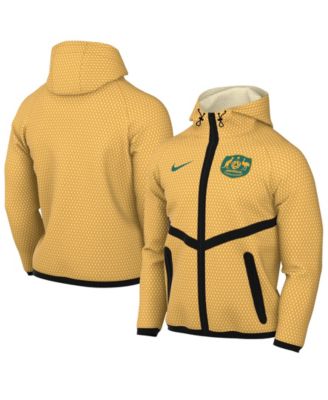 Men's Yellow Australia National Team 2026 Anthem Mesh&nbsp;Dri-FIT Full-Zip Hoodie