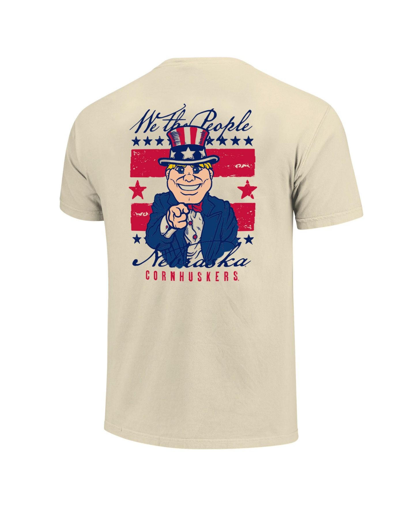 Мужская футболка Image One Cream Nebraska Huskers Uncle Sam Mascot — фото 2