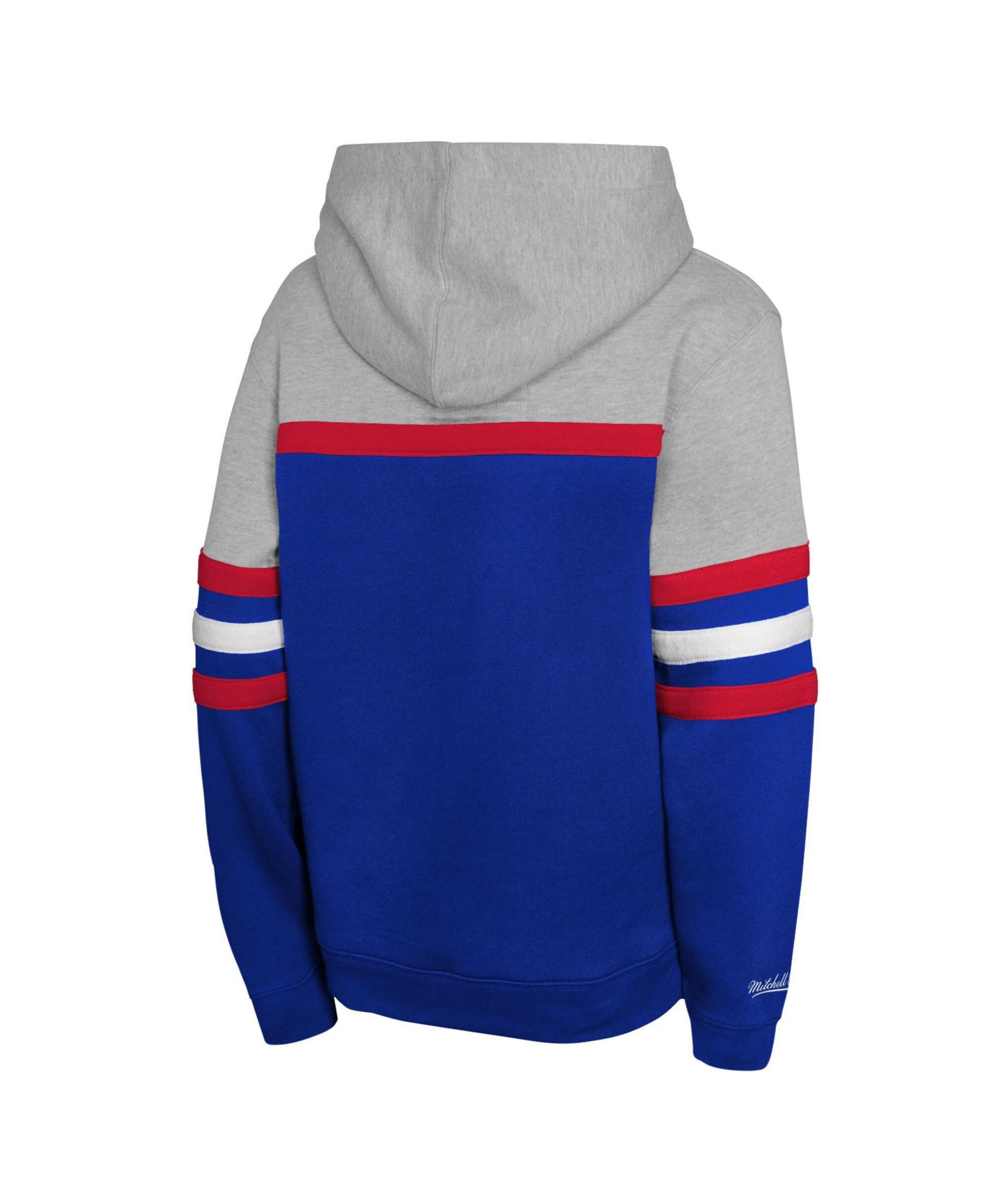 Men's Royal New England Patriots Throwback Head Coach Pullover Hoodie