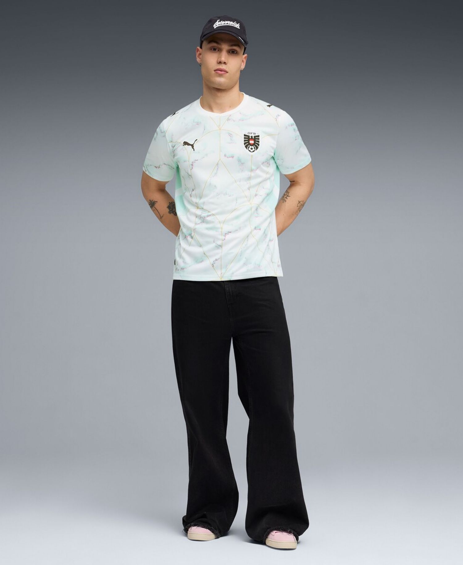 Men's White Austria National Team 2026 Away Replica Jersey