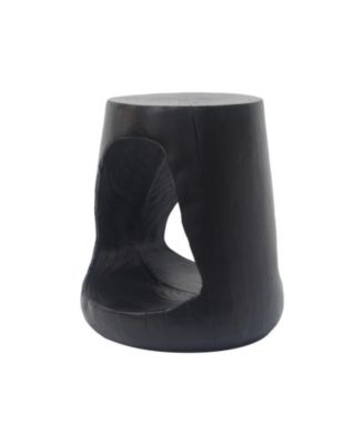 Hollow Round Wood Grain MGO Side Table 200lbs Capacity No Assembly End Table.