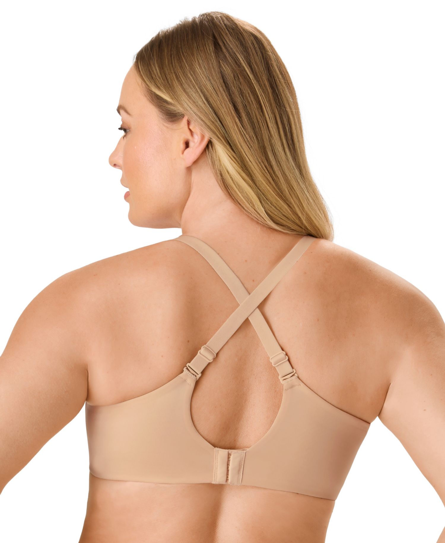 Women's Flawless Fit Wireless Moisture-Wicking Foam Cups Convertible T-Shirt Bra, DF1971