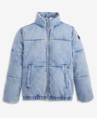 Girls' 4-16 Hooded Faux Fur Water-Resistant Puffer Jacket