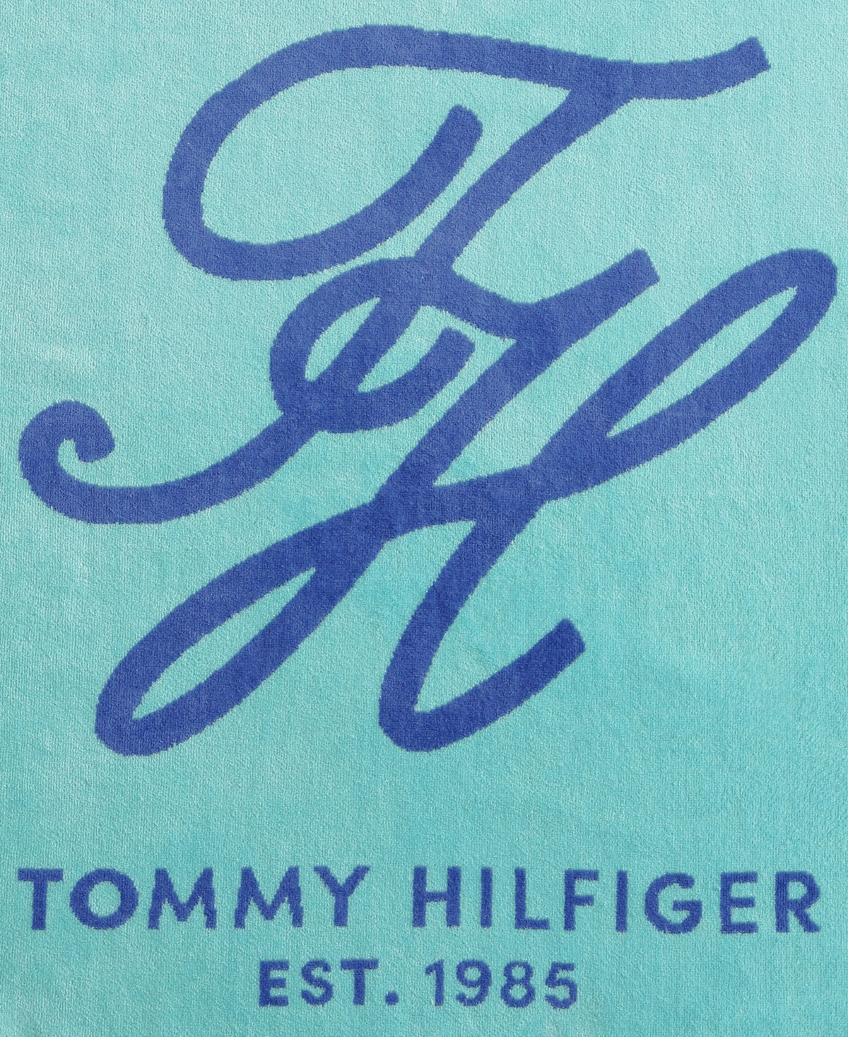 Tommy Hilfiger Colorblock Monogram Cotton Beach Towel, 68" x 36"