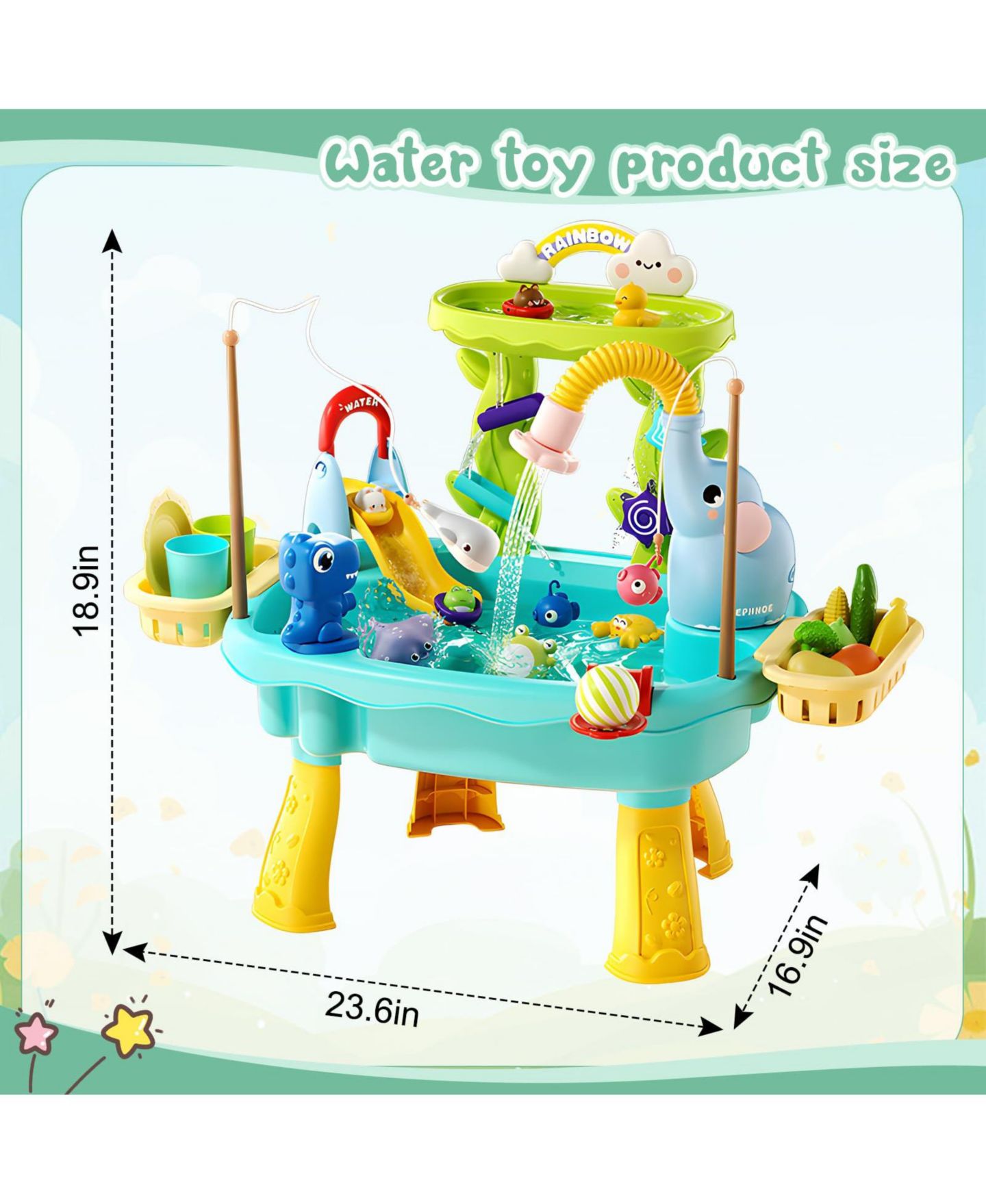 Детские игрушки GNUADZ 4-in-1 Electric Pump Plastic Sand and Water Play Station, Ages 5-7, цвет: Синий — фото 2