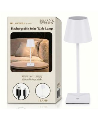  Modern Design Solar Rechargeable LED Light with 3 Dimmable Modes Portable Table Lamp