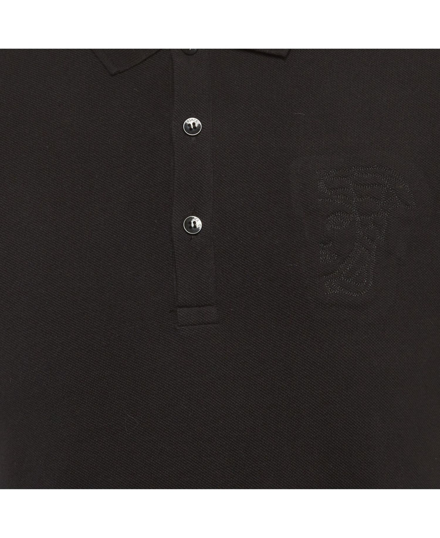 Men's Collection Medusa Embossed Cotton Polo T-Shirt