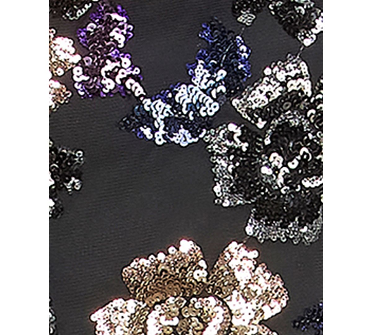 KATIA RAE Juniors' Lace-Up Back Strapless Sequined Floral Short Dress view 6 — MAYCSS fashion products