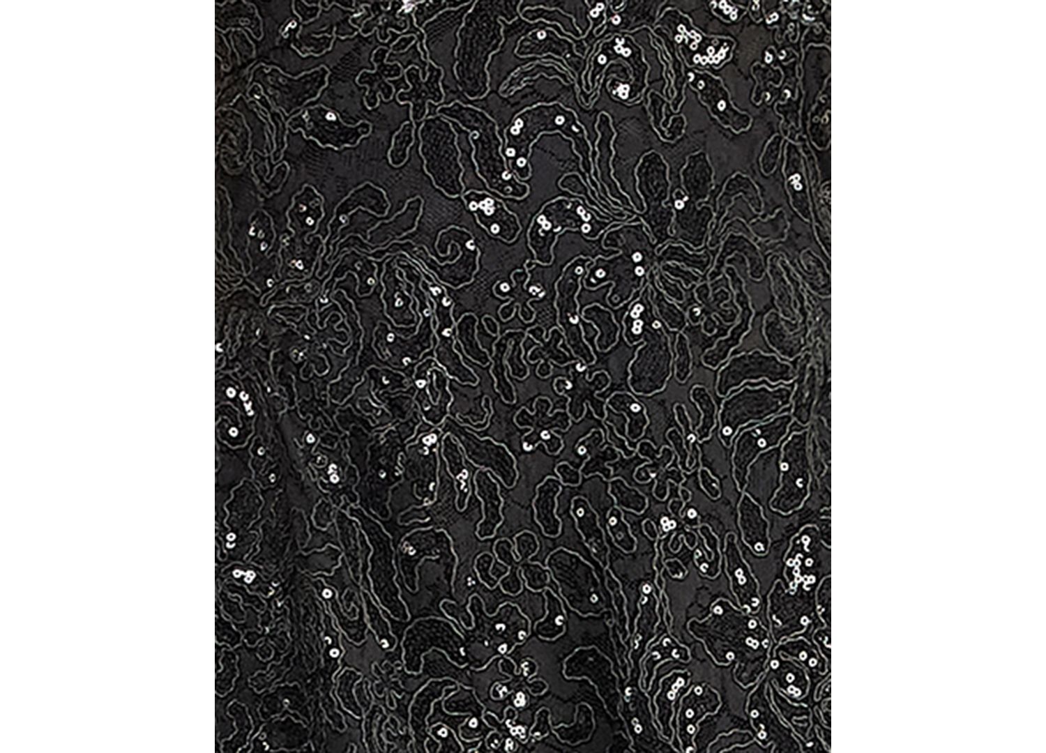 Juniors' Halter Neck Sequin Embroidered Lace Fit & Flare Short Dress