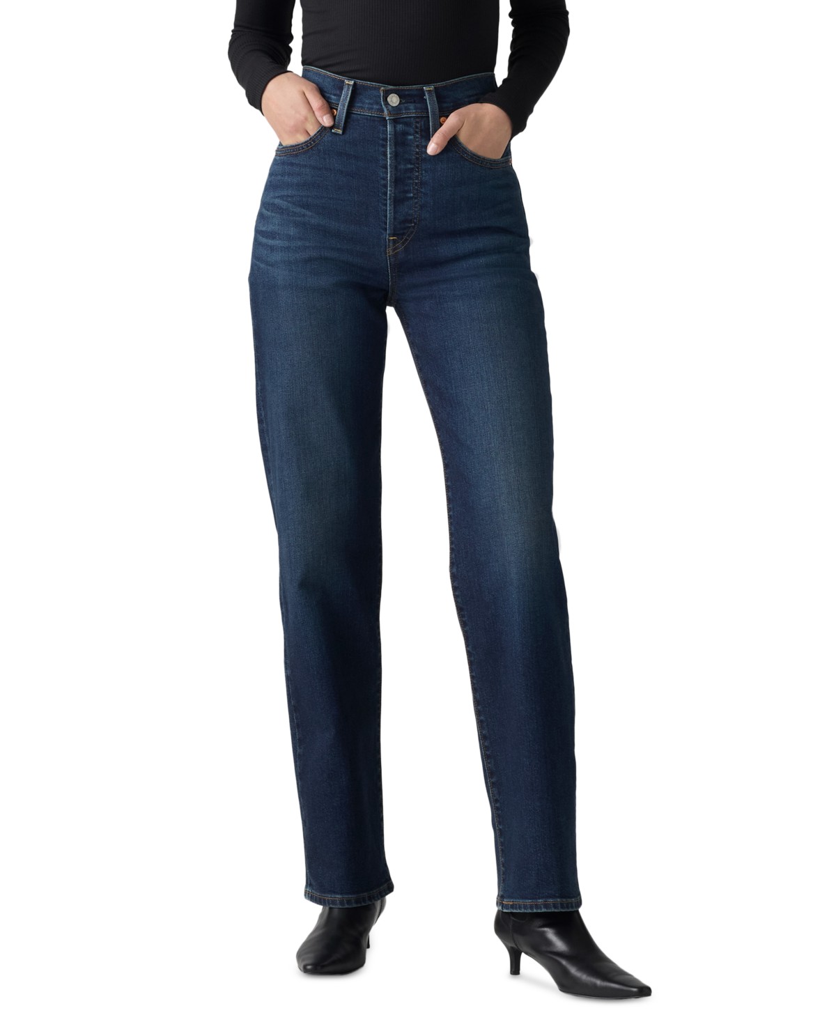 Женские джинсы Levi's Women's Ribcage High-Rise Straight-Leg Jeans — фото 1