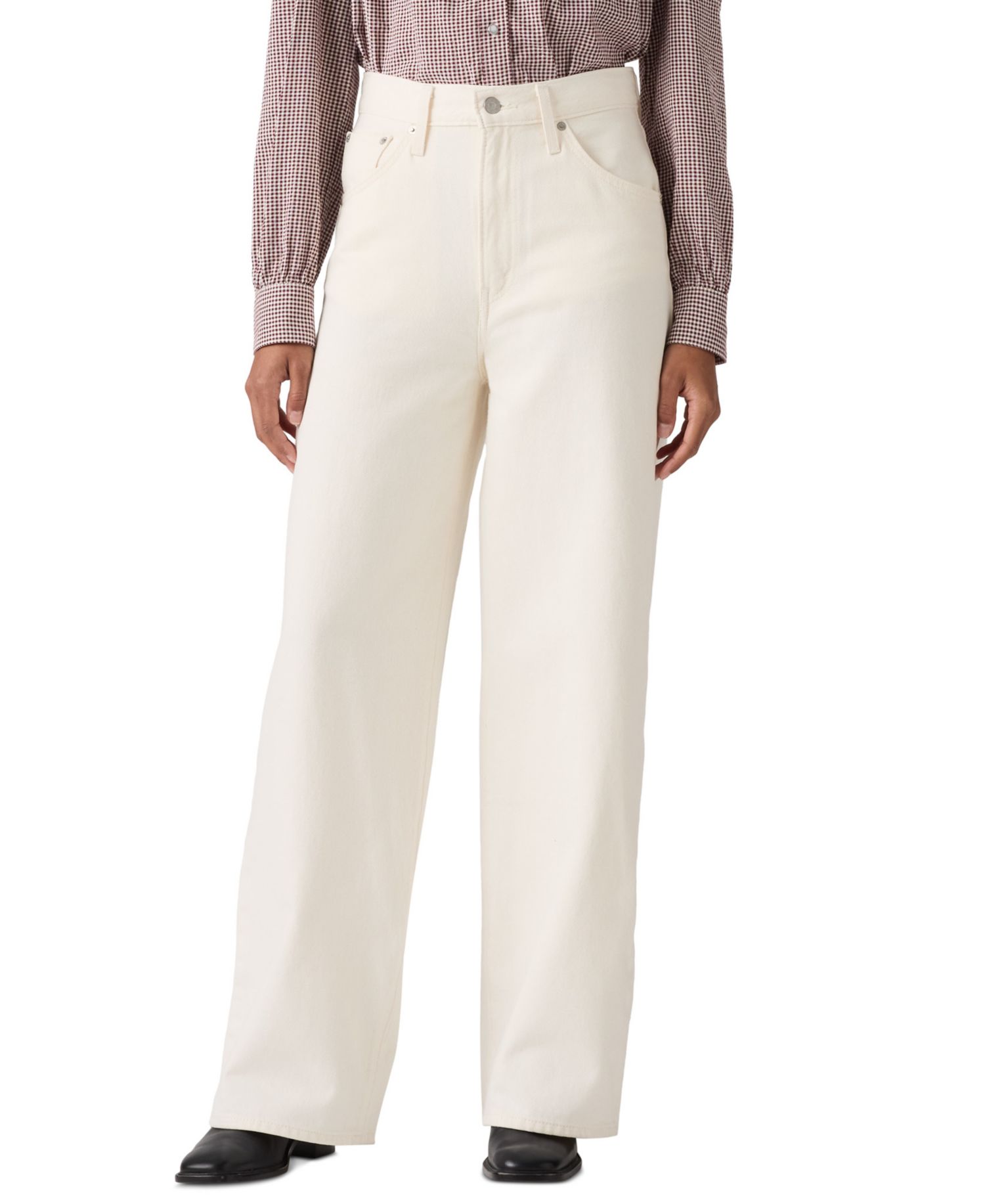 Women's Cinch-Waist Lightweight Baggy Jeans